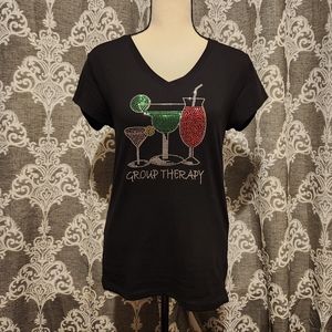 Group Therapy Wine Glamor T-shirt.